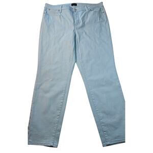 Sz 16 slim ankle jeans light blue talbots comfort stretch career casual slimming